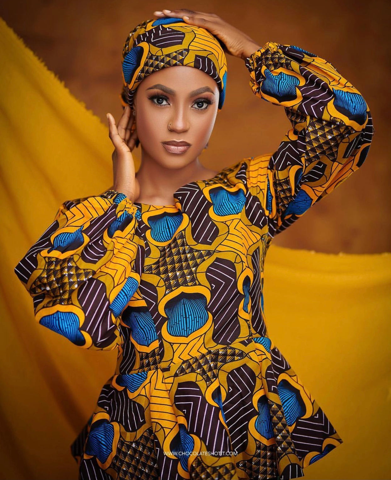 AFRICAN BRIDAL INSPIRED MAKEUP AND TURBAN TUTORIAL FEATURING THE LADY EYESHADOW PALETTE