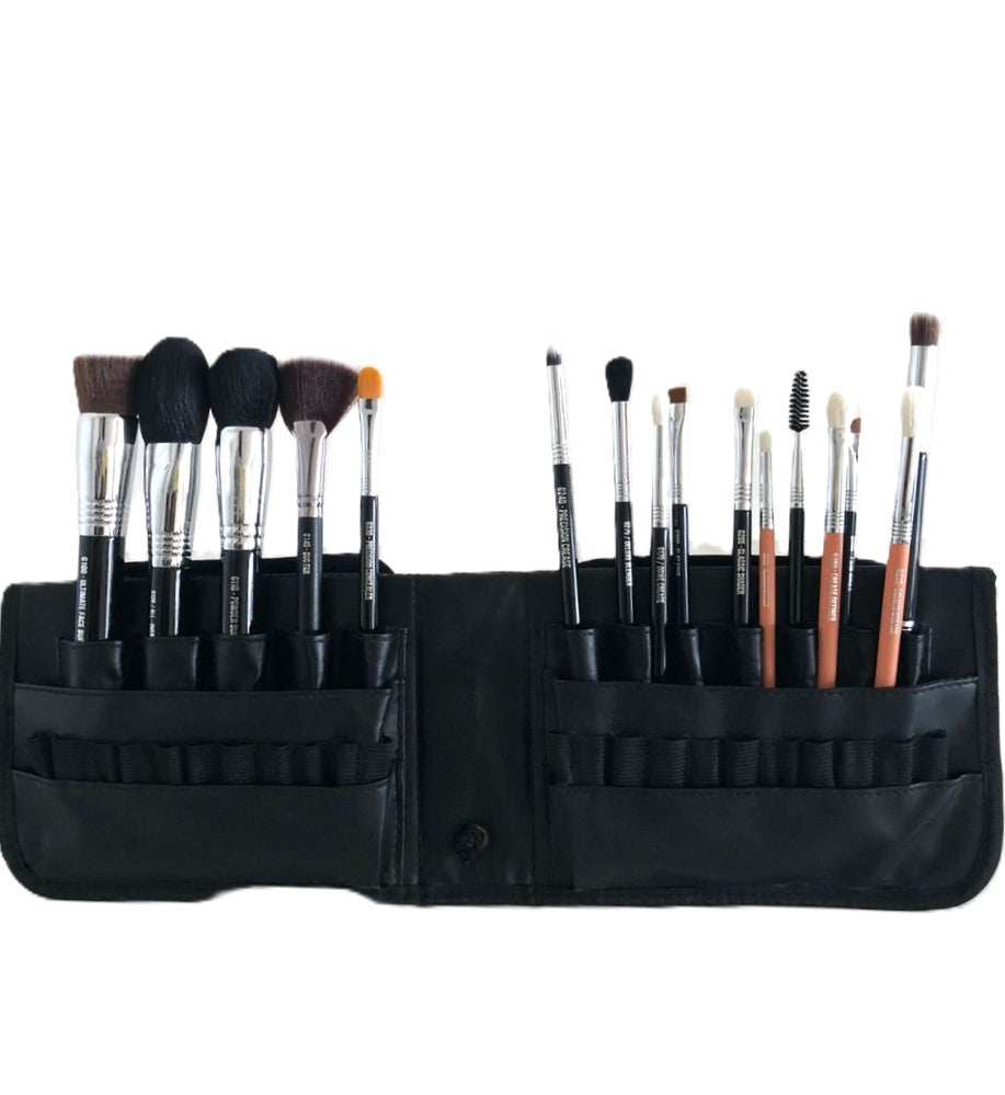 16Pcs Professional Makeup Brush Set With Brush Book Pro