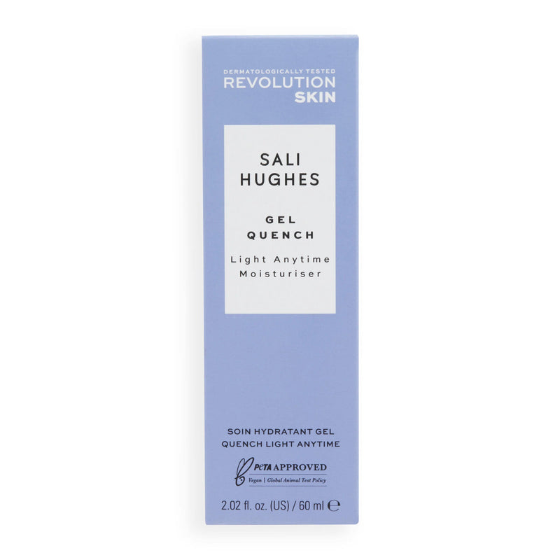 Revolution Skincare London X Sali Hughes, Gel Quench Light Anytime Moisturiser, Lightweight Face Moisturiser,