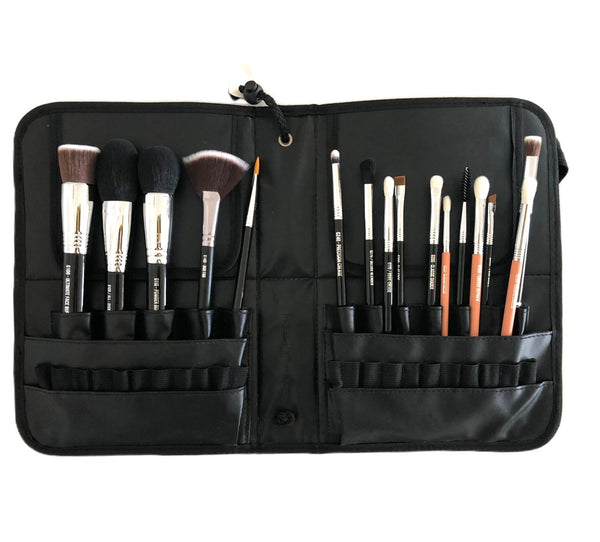 16 Pcs Professional Makeup Brush Set With Brush Book Pro